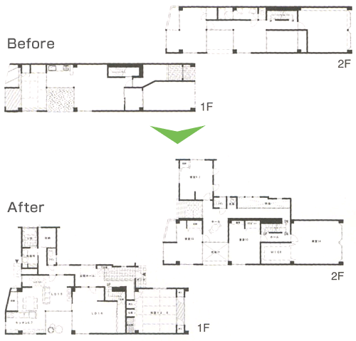 間取り図 Before After